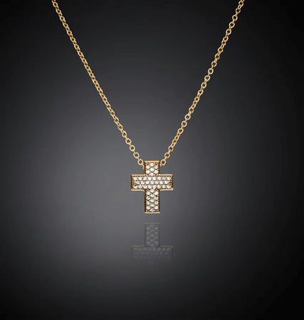 CHIARA FERRAGNI - COLLANA PENDENTE SQUARED CROSS SMALL