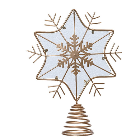 Puntale per Albero di Natale a forma di fiocco di neve da 25 cm