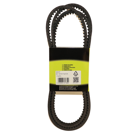 Cinghia BX 107 adattabile al riferimento originale BCS Duplex 36220017