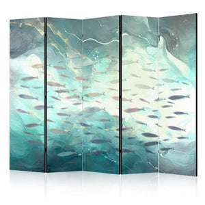 Paravento - Escaping Fish - Very Fast Swimming Fishes in Muted Colors Among Sea Depths