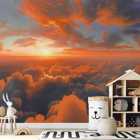 Carta da parati - When Dawn Tickles the Clouds: A Spectacle of Colors on the Morning Sky
