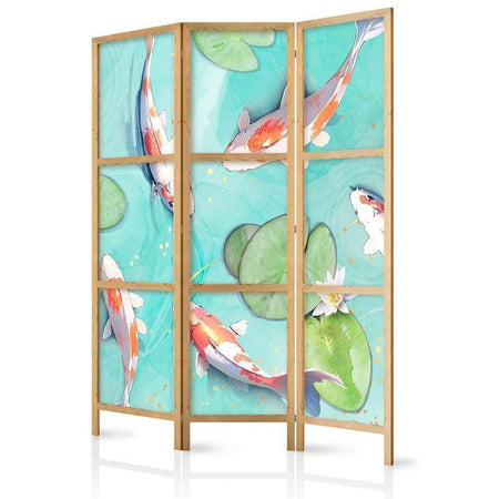 Paravento giapponese Spettacolare Carpa Koi 3 ante