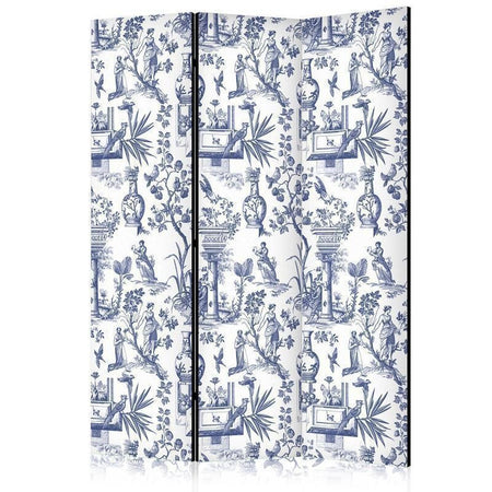 Paravento - Rome and Botany - Blue Pattern with a Greek and Plant Motif