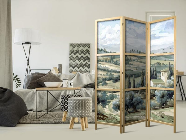 Paravento giapponese Paesaggio toscano 3 ante