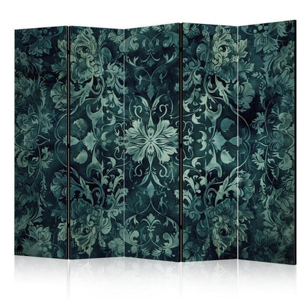Paravento - Oriental Carpet Pattern - Emerald Ornaments and Rubbed Patterns