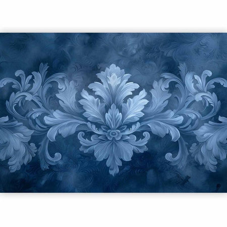 Carta da parati eleganza in blu e tonalità fredde