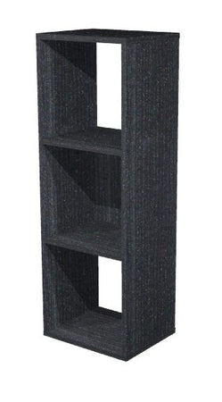 Libreria a giorno in melaminico sovrapponibile a 3 caselle cm. 35,9x29,2x103,9h