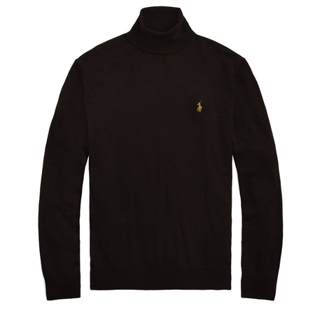 Ralph Lauren Uomo Maglione Collo Alto 100% Cotone Tinta Unita Regular Fit Logo Ricamato Pony Lupetto Invernale