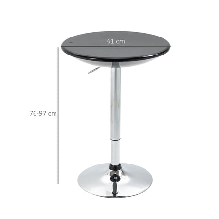 Tavolo da Bar 61x76-98cm Nero KL5835-505BKKL5 , soggiorno salotto bar pub longe bar basso nero bianco marrone grgio design moderno sala moderno alto divano rotondo
