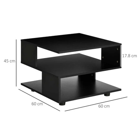 Tavolino in Legno 60x60x46 Nero GY4839-248BKGY4 , soggiorno salotto basso nero bianco marrone grgio design moderno sala moderno alto divano camera legno vetro rotondo
