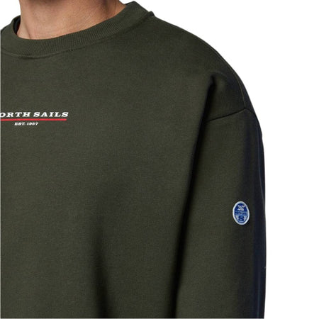 North Sails felpa girocollo verde 691164