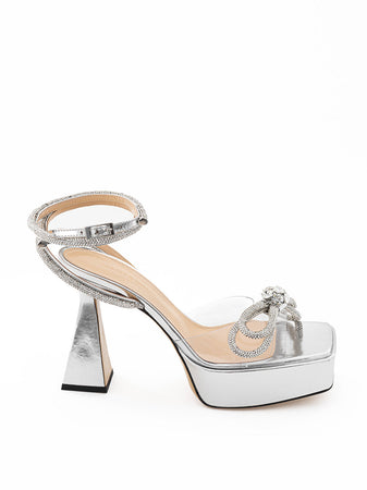 MACH & MACH Sandali Plateau in PVC Doppio Fiocco Mach & Mach da donna
