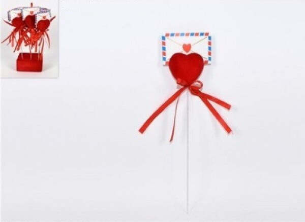 3pz-Cuore-Spillone-26cm-Lettera-Fermabigliettino-Espositore-Regalo-San-Valentino