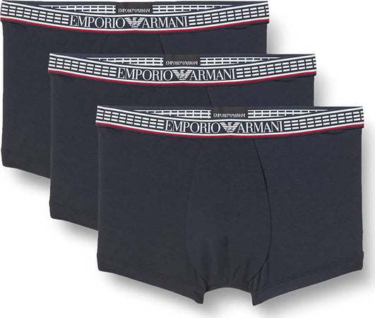 3x Boxer Uomo Emporio Armani 3 Paia in Morbida Maglia Antimicrobica E Anti Odore Tripack Boxer Tinta Unita Vita Bassa Moda/Uomo/Abbigliamento/Intimo/Boxer Euforia - Bronte, Commerciovirtuoso.it