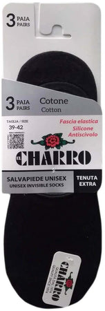 3x Fantasmino Salvapiede Unisex Charro Tinta Unita Confezione 3 Paia