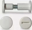 4-PEZZI---GIUNZIONI-PER-ASSEMBLAGGIO-MOBILI---FORO-8MM---GAMBO-METALLICO-E-TESTA-PLASTICA-BIANCA---LUNGHEZZA-30-39MM