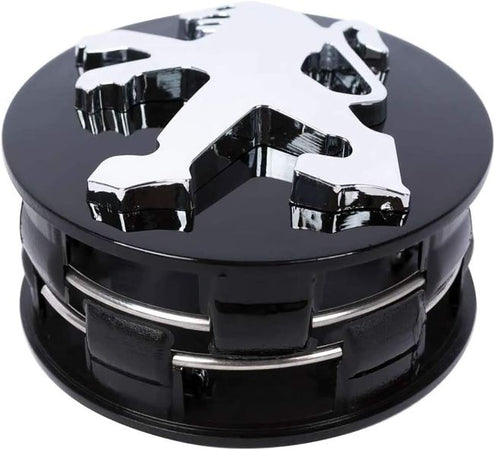 Set 4 Coprimozzo Compatibile Peugeot Tappi 60mm Nero 106 107 206 207 306 307 507