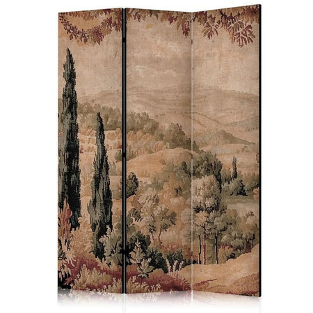 Paravento - Landscape with Cypresses - Old Tapestry with Mediterranean Vegetation