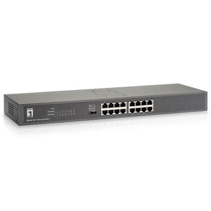 Levelone gsw-1657 switch di rete non gestito gigabit ethernet (10/100/1000) nero, grigio