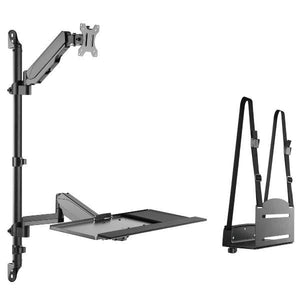 Equip postazione di lavoro a parete con monitor singolo da 17“-32”. - 650170