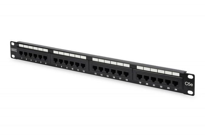 Patch panel 24 porte non schermato utp cat.5e 8 poli rack 19 - DN91524U