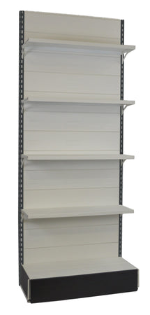Scaffalatura da negozio in metallo con piani con mensole regolabili in altezza cm. 100x40x250h