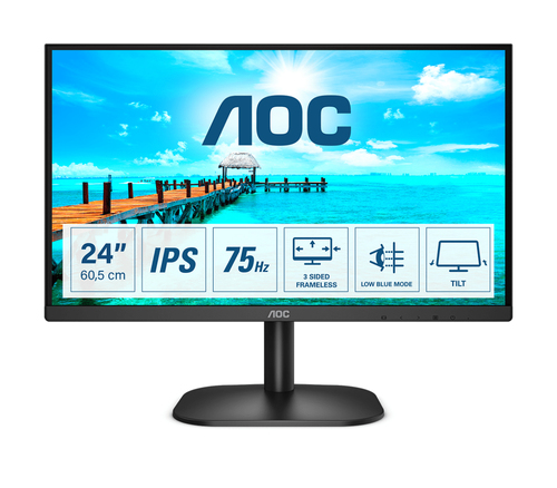 Aoc b2 24b2xda led display 60,5 cm (23.8\") 1920 x 1080 pixel full hd nero