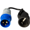 PROLUNGA ADATTATORE 30 CENTIMETRI CON SPINA CEE E PRESA STANDARD TEDESCO - CAVO 3G1.5 - IP44 - ElettroWatt.eu