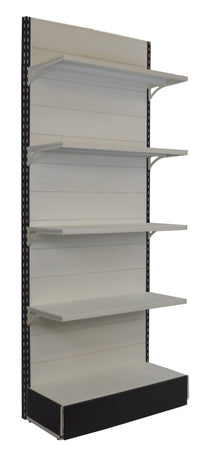 Scaffale da negozio in metallo verniciato con piani con mensole cm. 100x40x250h