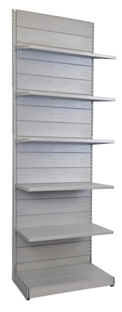 Scaffalatura in metallo verniciato da negozio a parete cm. 97x40x300h