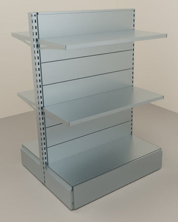 Scaffale centro stanza per arredo negozi di metallo zincato cm. 100x40x140h