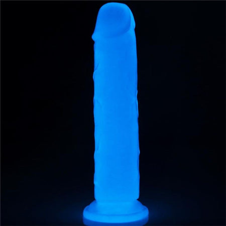 Dildo Fluorescente LUMINO AZZURRO 8" 21 CM