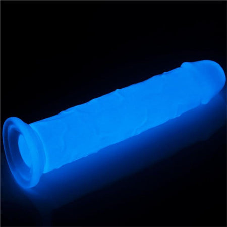 Dildo Fluorescente LUMINO AZZURRO 8" 21 CM