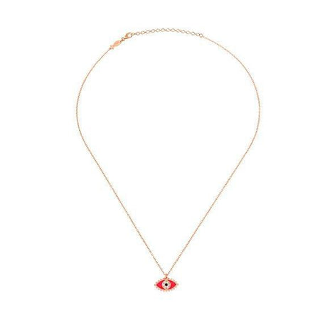 Kurshuni - Collana occhio rosa fluo