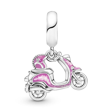 PANDORA  Charm Pendente Scooter Rosa