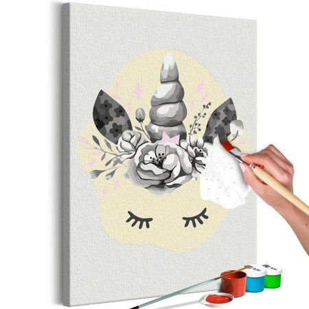 Quadro fai da te - Rhino and Flowers