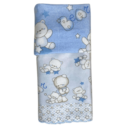 Lenzuola lettino neonato flanella Nazareno Gabrielli Bear