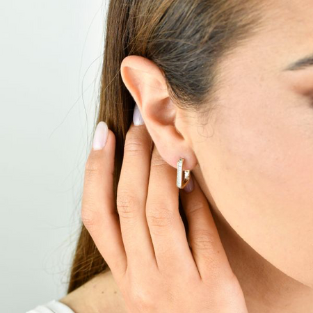 BOCCADAMO - Orecchini rettangolari placcati oro giallo SOPHIE