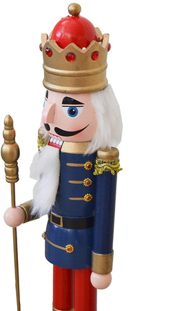 Soldatino schiaccianoci natalizio con bocca in movimento h 50 cm