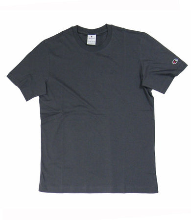Champion SS TEE Light Cotton Jersey Uomo Logo Piccolo Cotone Marrone