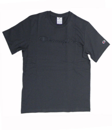 Champion SS TEE Light Cotton Jersey Uomo Logo Grande Cotone Marrone