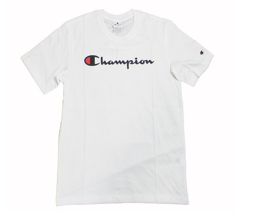 Champion TEE Light Cotton Jersey Donna Logo Grande Cotone Bianco