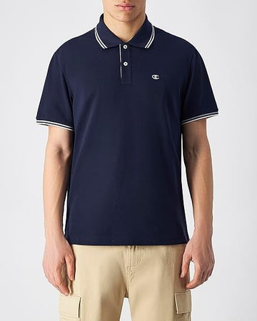 Champion POLO M/M Light Cotton Pique uomo Cotone Blu Navy