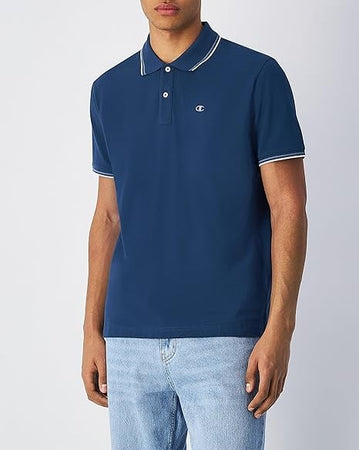 Champion POLO M/M Light Cotton Pique uomo Cotone blu