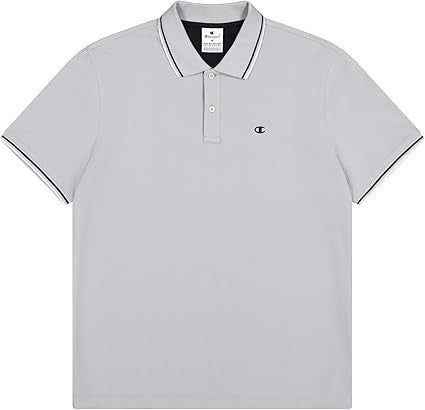 Champion POLO M/M Light Cotton Pique uomo Cotone Grigio Chiaro