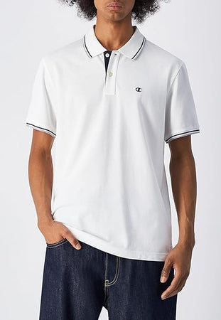 Champion POLO M/M Light Cotton Pique uomo Cotone Bianco