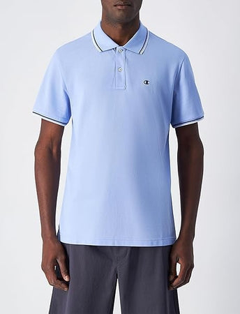 Champion POLO M/M Light Cotton Pique uomo Cotone Azzurro