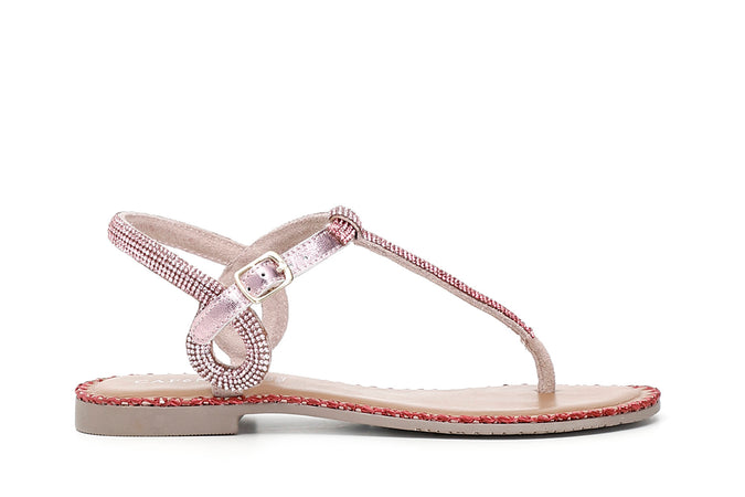 SANDALO INFRADITO CON STRASS SFUMATI