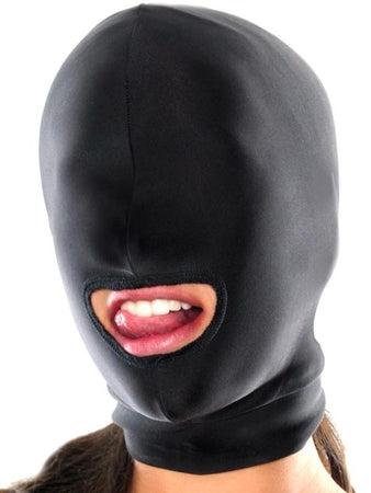 Spandex Open Mouth Hood Nero