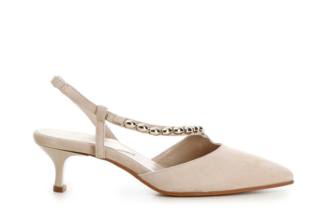 SCARPE IN PELLE SCAMOSCIATA ASIMMETRICHE CON ACCESSORIO
